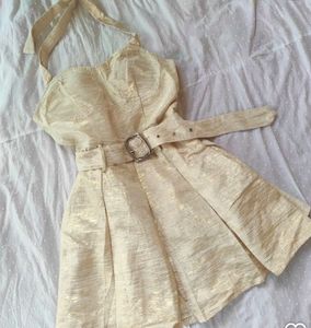 Sparkly Gold Mini Dress