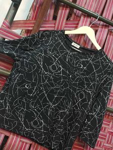 Abstract Print Long Sleeve Top