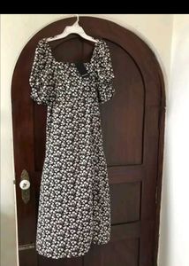 Hapra Black Floral Dress