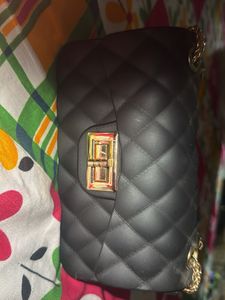 Black Quilted Party Shoulder Bag