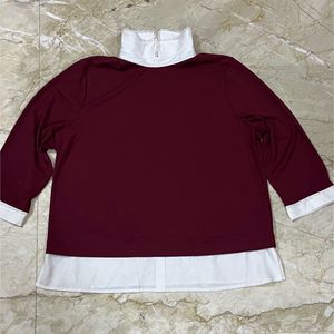 KARLS LAGERFELD Maroon Top ❤️