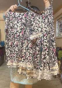 Soft Cotton Peplum Top &amp; Wide Legged Garara Pant