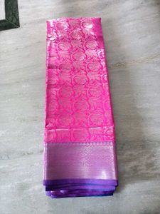 Pink Banarasi Silk Saree