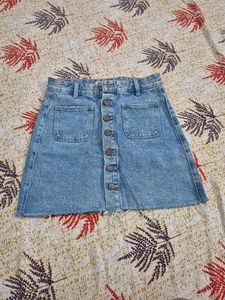 Zara Trf Button Up Skirt
