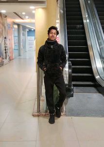 🌑Men’s Black Plush Wool Hoodie