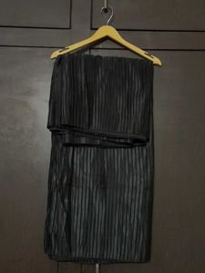 🖤 Black Brand New Designer Satin Saree