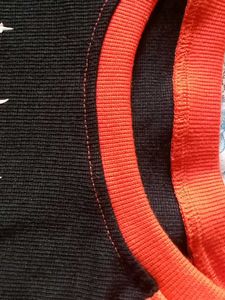 Black and Orange Crop Top