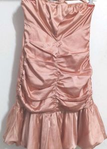HALTER NECK CUT OUT RUCHED ALINE MINI DRESS