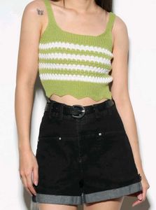 Green Knit Tank Top