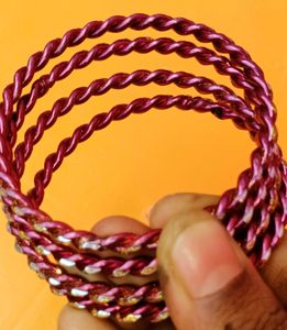 Spiral Design Metal Bangles