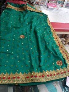 Emerald Green Sari