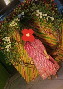 Pink Printed Kurta with Embroidery