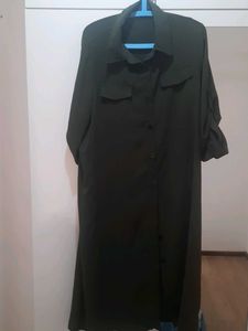 Olive Green Shirt Dress
