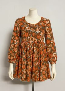 Floral Print Mini Dress🧡