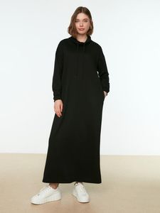 Oversized UNIQLO Black Hoodie Dress