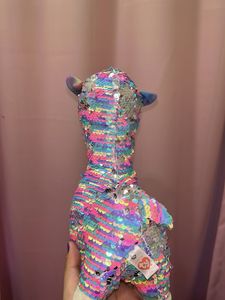 Colourful Sequinned Alpaca Plushie