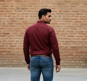 Striped Maroon Shirt