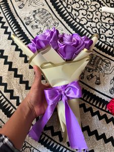 Purple Satin Rose Bouquet
