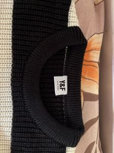 Black &amp; white Striped Sweater