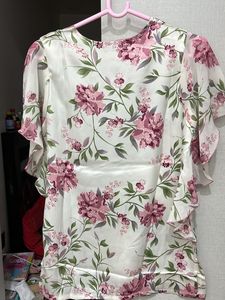 Floral Print Top ,top Part Of Night Wear