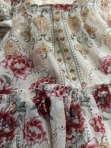 Party Wear Top With Plaza For Kids