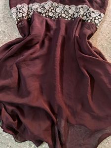purple mesh slip dress