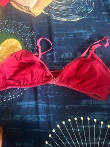 Pink &amp; red Bra and 2 panties Size-L
