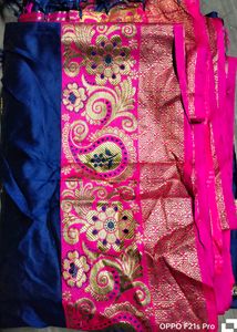 Self Design Banarasi Cotton Silk Saree Multicolor