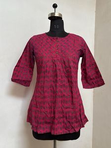 Stylish Pink Short Kurti