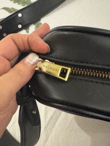 Balmain Black Leather Belt Bag