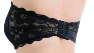 Black Lace Bandeau Bra