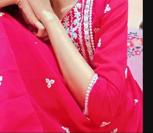 Red Embroidered Kurta Set