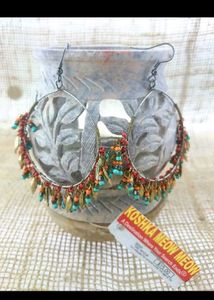 Boho Beaded Hoop Earrings