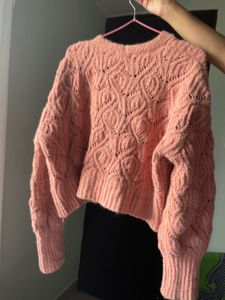 Peach Knit Cardigan