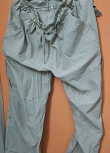 Beige Silky Fit Cargo Pant