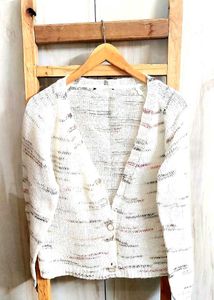 Offwhite Self Design Sweater Size-42