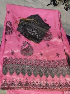 HEVEY CHORAL&amp;PINK SAREE