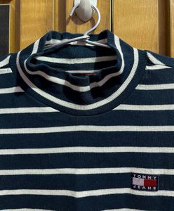 Striped Turtleneck Top