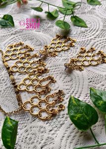 Gold Flower Dangle Earrings