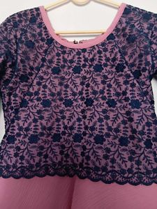 Elegant Pink &amp; Blue Dress