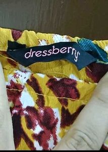 Dressberry Mustard Yellow Floral Maxi Dress