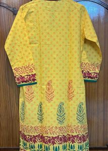 Yellow Printed Kurta