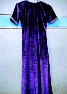 Elegant Purple Velvet Kurta