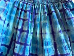 Flowy Blue Cotton Skirt