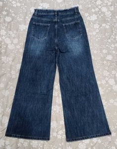 Daisy Embroidered Wide Leg Jeans