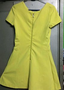 Lime Yellow Fit & Flare Dress
