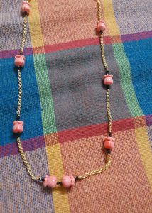 Tupil Flower Bead Chain(micro Gold Polish)