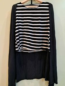 Sleeveless Black Long Top
