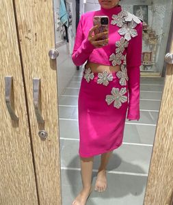 Amazing Viral Pink Rhinestone Co-ord Set