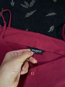 Maroon Off-Shoulder Top